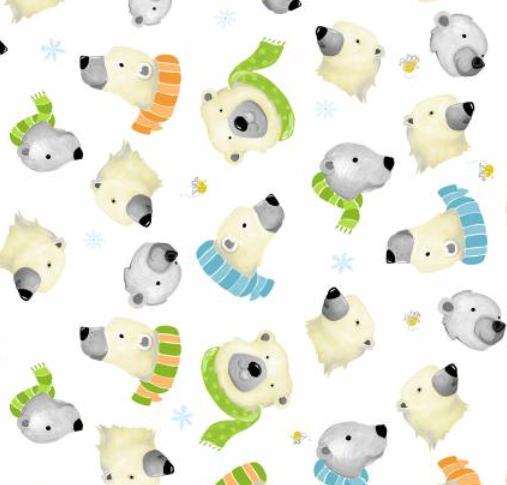 [SB-20397-100]  Burr The Polar Bear Furry Faces White