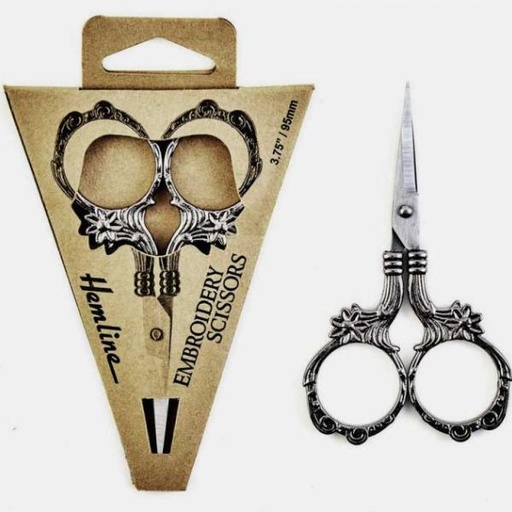 [B-4727] Embroidery Scissors Floral 3.75" by Hemline