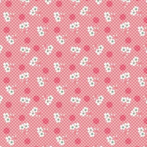 [RB-12281-PNK] Basin Feedsacks Daisy Pink By Stacy West For Riley Blake 