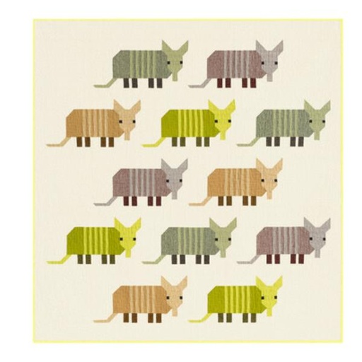 [KAF-2178-16] Armadillos Quilt Kit By  Elizabeth Hartman From Robert Kaufman