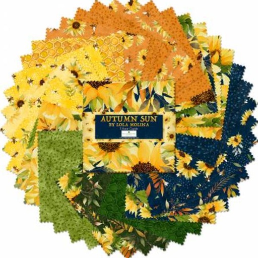 [WP-508-736-508] Autumn Sun 5in Squares by Lola Molina for Wilmington