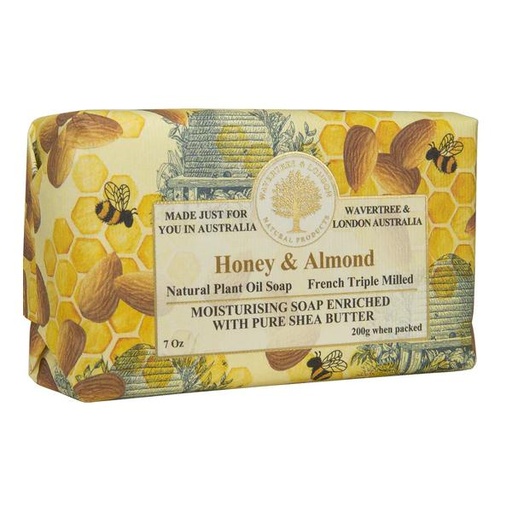 [WTL-HoneyAlmond] Honey Almond 7Oz Bar Soap By Wavertree & London