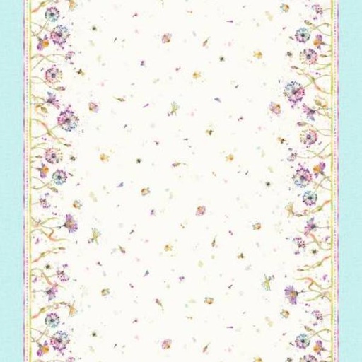 [PB-04737-MU] Boots & Blooms Double Border Multi By Sillier Than Sally Designs For P & B Textiles