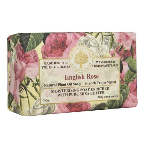 [WTL-12] English Rose Soap 7Oz Soap Bar By Wavertree & London