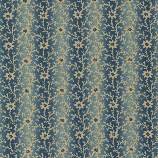 [MOD-31643-17] Kates Garden Gate Floral Stripe Teal by Betsy Chutchian for Moda Fabrics