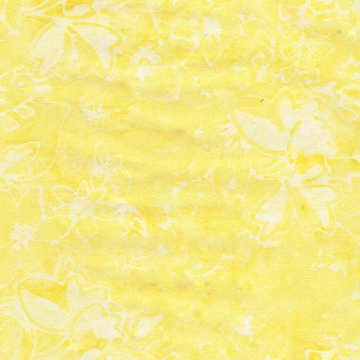 [TTR-B8917-LEM] Tonga Batik Chiffon Butterfly Floral Lemon From Timeless Treasures