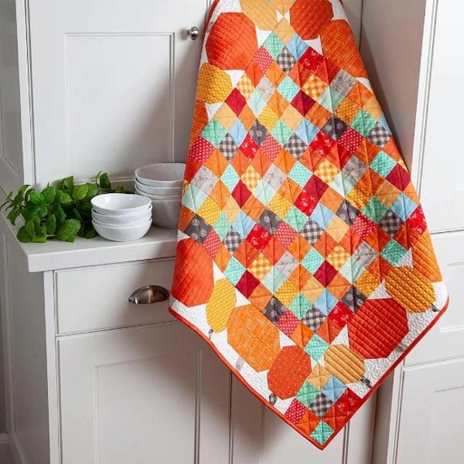 [RB-KTT-24630] October Table Topper of the Month Pumpkins Squared by Lori Holt for Riley Blake Designs