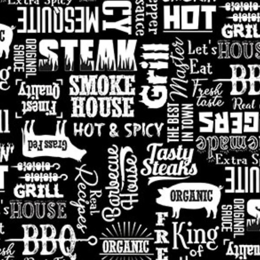 [NOR-24803-99] Smokin Hot Barbeque Words On Black