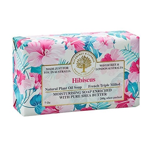 [WTL-Hibiscus] Hibiscus Soap 7oz Soap Bar by Wavertree & London