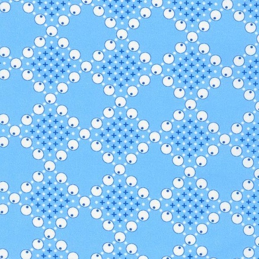 [KAUF-21032-4] Sunnyside Farm Grid Blue By Debbie Beaves From Flowerhouse For Robert Kaufman Fabrics