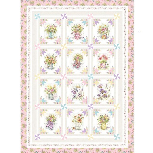 [PP-Boots&Blooms] Boots & Blooms Quilt And Pillows Kit From P&B