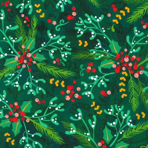 [KAUF-21015-274] Tinsel Town Holly Spruce By Vanessa Lillrose & Linda Fitch From Wishwell For Robert Kaufman