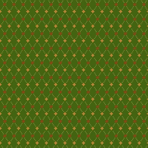 [MB-210219-GRN] Holiday Foliage Geometric Green By Laura Berringer For Marcus Brothers