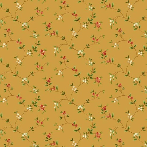 [MB-210220-GLD] Holiday Foliage Holly Vine Gold By Laura Berringer For Marcus Brothers