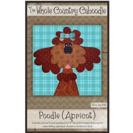 [PRE-ApPdl] Poodle (Apricot) Precut Prefused Applique Kit From The Whole Country Caboodle