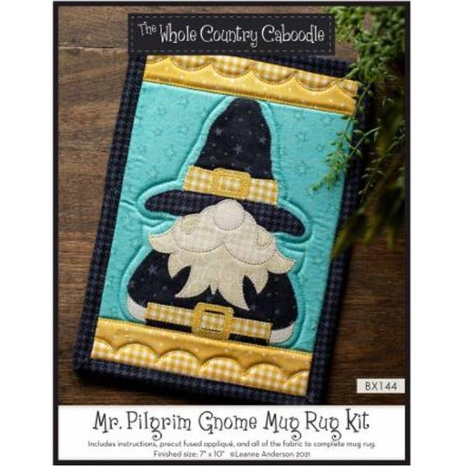 [CKR-BX-144] Mr. Pilgrim Gnome Mug Rug Kit By Leanne Anderson For Whole Country Caboodle