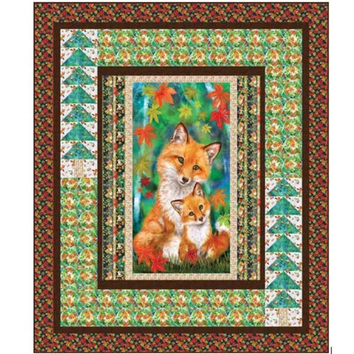 [PP-AuburnFoxKit] Auburn Fox Panel Quilt Kit From Studio E