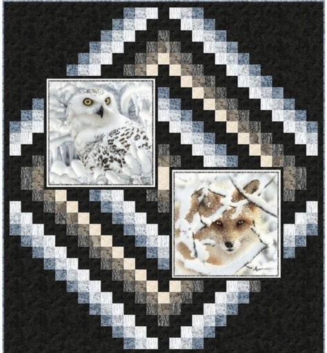 [PP-SpiritOwl/FoxKit] Spirit Owl & Fox Quilt Kit From P&B