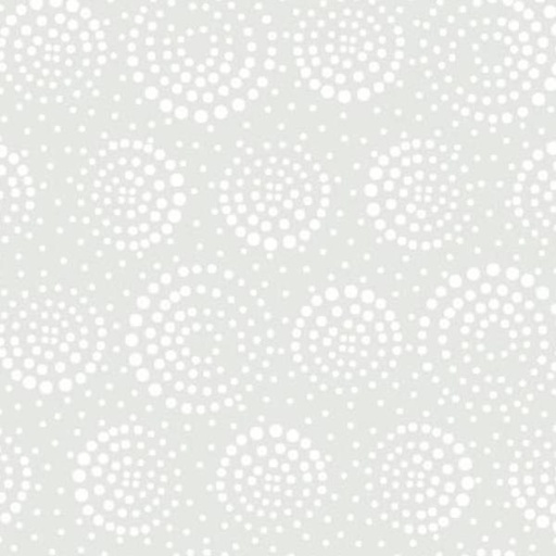 [PB-RA13-4886-W] Ramblings 13 Circle Dots White On White By P & B Textiles