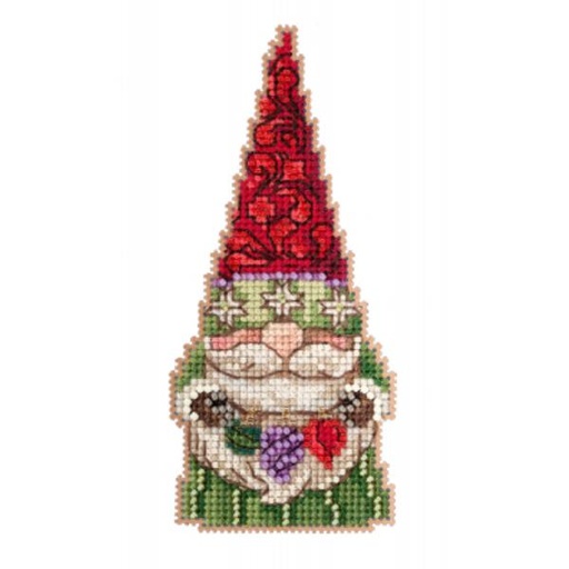 [WIC-JS20-2215] Gnome With Ornaments Cross Stitch Kit By Jim Shore For Mill Hill