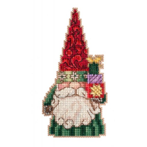 [WIC-JS20-2213] Gnome Holding Gifts By Jim Shore For Mill Hill