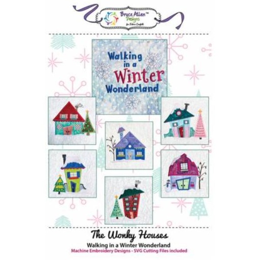 [FC-TWHW] The Wonky Houses Table Runner - Winter By Vanessa Fromm For Fabric Confetti