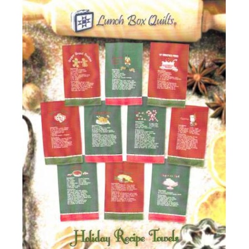 [EC-HR-DD] Holiday Recipe Towel Collection By Lunch Box Quilts