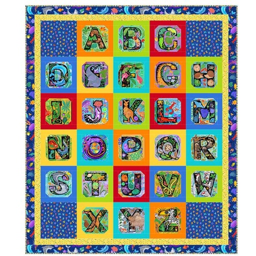 [PP-ABCMenagerie] Abc Menagerie Quilt Kit From Northcott