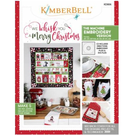 [KD-806] We Whisk You A Merry Christmas Machine Embroidery Version By Kimberbell