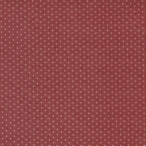 [MOD-49199-19] Red White Gatherings Double Dots Burgundy By Primitive Gatherings For Moda Fabrics