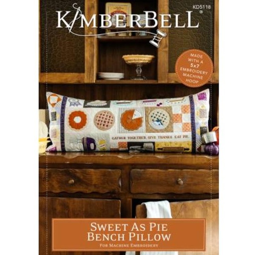 [KD-5118] Sweet As Pie Bench Pillow Cd By Kimberbell