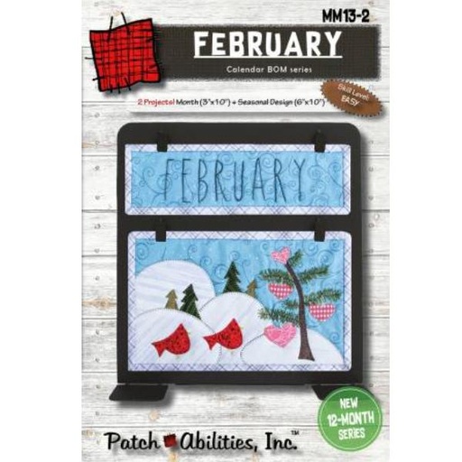 [PAMM13-2] February Calendar Series Mach Emb. By Julie Wurzer For Patch Abilities