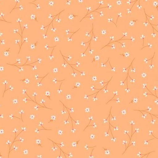 [MAY-8260-O] Pretty Petals Orange By Kimberbell Designs For Maywood Studio