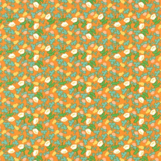 [WF-37027A-9] Lucky Rabbit Calico Orange By Heather Ross For Windham Fabrics