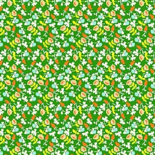 [WF-37027A-6] Lucky Rabbit Calico Green By Heather Ross For Windham Fabrics