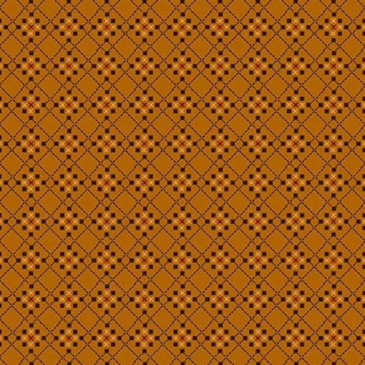 [HG-678-30-ORNG] Scraps Of Kindness Crosshatch Orange By Kim Diehl For Henry Glass