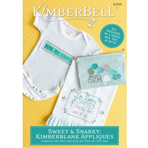 [KD-595] Sweet N Snarky Kimberblank Appliques By Kimberbell