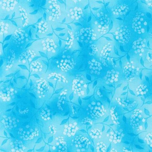 [KAUF-21319-466] Fusions Flowers Cyan From Robert Kaufman