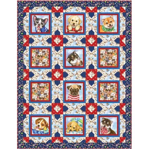 [PP-TrendyPups] Trendy Pups Quilt Kit From Studio E