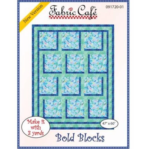 [FC-091720-01] Bold Blocks Quilt Pattern From Fabric Cafe