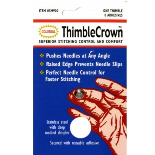 [SM-900] Thimble Crown Stainless Steel With Adhesive Stickers from Colonial