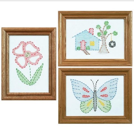 [JD-4080-560] Beginner Embroidery Kit Outside Fun from Jack Dempsey Needle Art