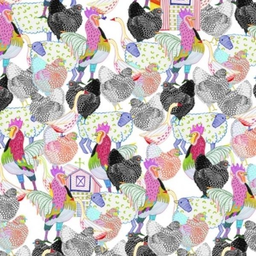 [AHF-8989A] Rainbow Roost Natural By Alexander Henry Fabrics