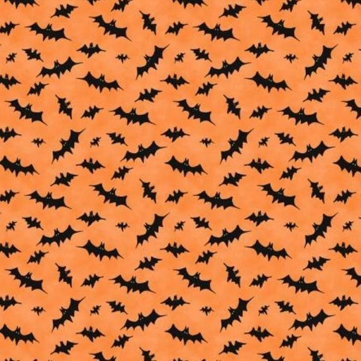 [WP-39797-897] Boo Crew Bats Toss Orange by Susan Winget for Wilmington Prints