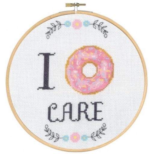 [WIC-92-2802] I Donut Care Cross Stitch Kit From Permin