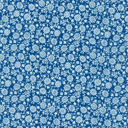 [KAUF-21271-9] Daisy'S Bluework Floral Navy By Debbie Beaves For Robert Kaufman