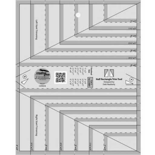 [CGR-DH6] Half Rectangle Trim Tool By Deb Heatherly For Creative Grids