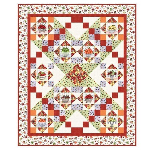 [PP-FancyFruitQuilt] Fancy Fruits Quilt Kit From Maywood