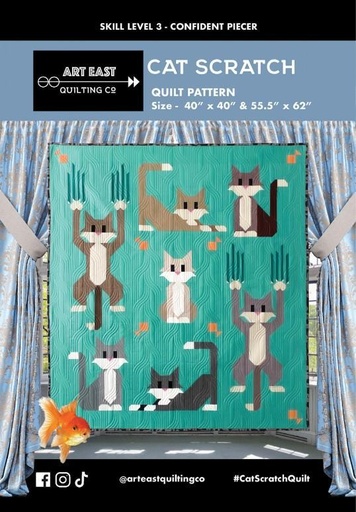 [AECS-0323] Cat Scratch Quilt Pattern By Art East Quilting Company