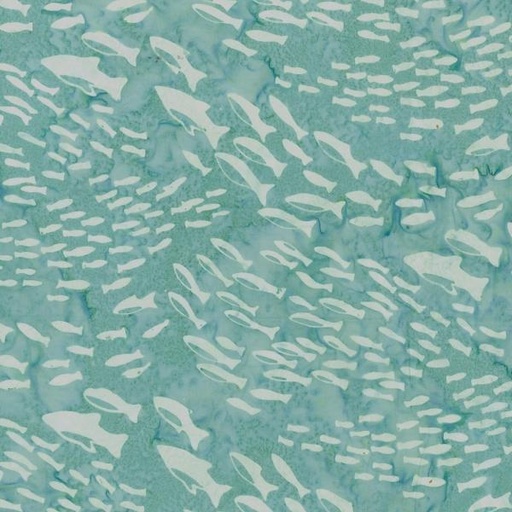 [HOF-DM2-214] Bali Batik School Aquamarine By Wildfire Designs For Hoffman Fabrics